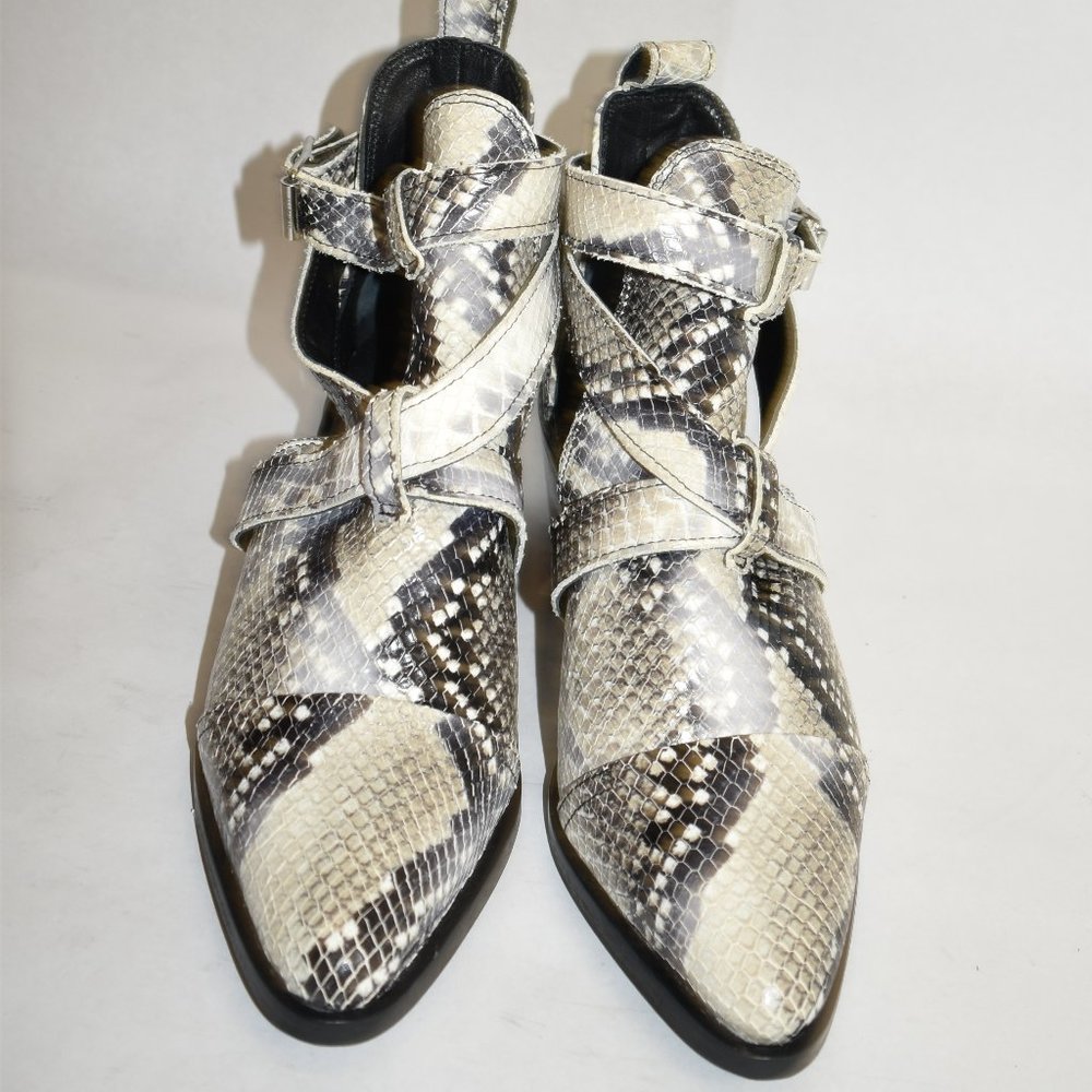 Allsaints Darcy Cutout Pointed Python Leather Boo… - image 3